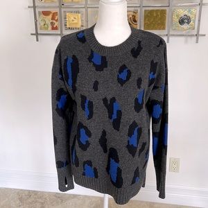 Athleta Leopard Cashmere Sweater Size S